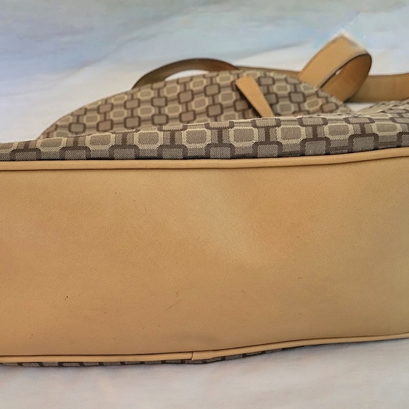 Nine West Camel Tan Small Mini Backpack Bag Pockets Clean No Wear Cloth - Picture 10 of 12